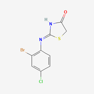 (2Z)-2-[(2-bromo-4-chlorophenyl)imino]-1,3-thiazolidin-4-one