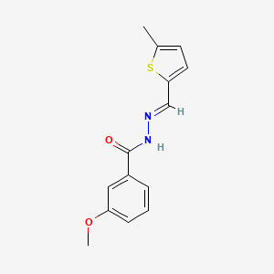 molecular formula C14H14N2O2S B14921395 3-methoxy-N'-[(E)-(5-methylthiophen-2-yl)methylidene]benzohydrazide 