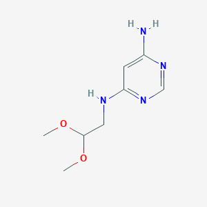 molecular formula C8H14N4O2 B1492141 N4-(2,2-dimethoxyethyl)pyrimidine-4,6-diamine CAS No. 2098086-73-6