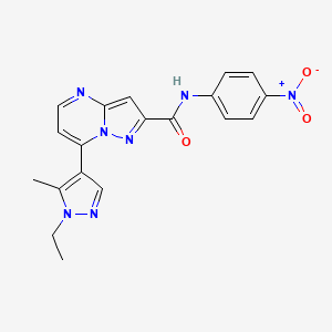 7-(1-ethyl-5-methyl-1H-pyrazol-4-yl)-N-(4-nitrophenyl)pyrazolo[1,5-a]pyrimidine-2-carboxamide