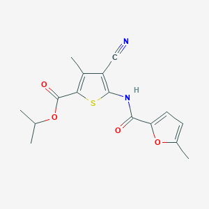 Propan-2-yl 4-cyano-3-methyl-5-{[(5-methylfuran-2-yl)carbonyl]amino}thiophene-2-carboxylate