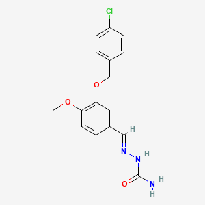 (2E)-2-{3-[(4-chlorobenzyl)oxy]-4-methoxybenzylidene}hydrazinecarboxamide