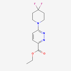 molecular formula C12H15F2N3O2 B1492146 Ethyl 6-(4,4-difluoropiperidin-1-yl)pyridazine-3-carboxylate CAS No. 2098024-90-7