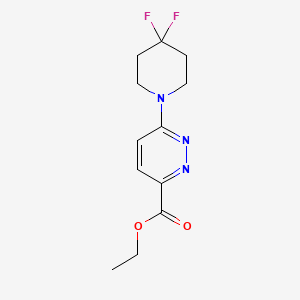 molecular formula C12H15F2N3O2 B1492146 6-(4,4-difluoropiperidin-1-il)piridazina-3-carboxilato de etilo CAS No. 2098024-90-7