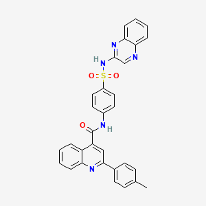 2-(4-methylphenyl)-N-[4-(quinoxalin-2-ylsulfamoyl)phenyl]quinoline-4-carboxamide