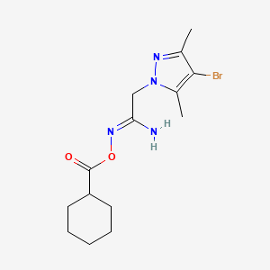 (1Z)-2-(4-bromo-3,5-dimethyl-1H-pyrazol-1-yl)-N'-[(cyclohexylcarbonyl)oxy]ethanimidamide