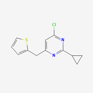 molecular formula C12H11ClN2S B1492149 4-氯-2-环丙基-6-(噻吩-2-基甲基)嘧啶 CAS No. 2098049-62-6