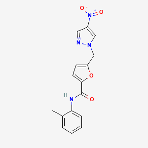 5-({4-nitro-1H-pyrazol-1-yl}methyl)-N-(2-methylphenyl)-2-furamide