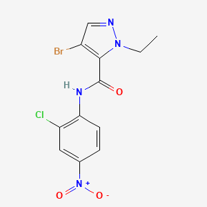 4-bromo-N-(2-chloro-4-nitrophenyl)-1-ethyl-1H-pyrazole-5-carboxamide