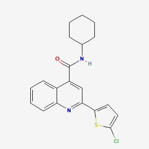 2-(5-chlorothiophen-2-yl)-N-cyclohexylquinoline-4-carboxamide