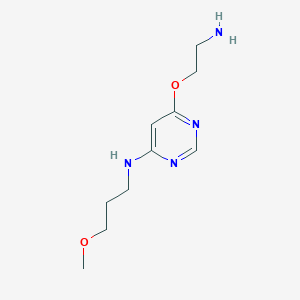 molecular formula C10H18N4O2 B1492151 6-(2-氨基乙氧基)-N-(3-甲氧基丙基)嘧啶-4-胺 CAS No. 2098057-05-5