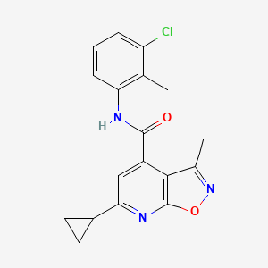 molecular formula C18H16ClN3O2 B14921532 N-(3-chloro-2-methylphenyl)-6-cyclopropyl-3-methyl[1,2]oxazolo[5,4-b]pyridine-4-carboxamide 