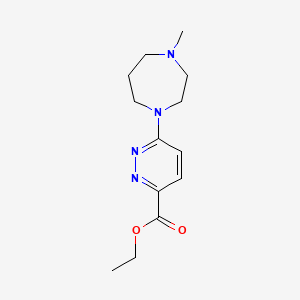 molecular formula C13H20N4O2 B1492154 6-(4-甲基-1,4-二氮杂环戊-1-基)吡哒嗪-3-羧酸乙酯 CAS No. 2098086-02-1