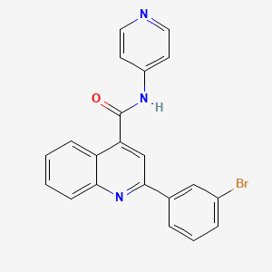 molecular formula C21H14BrN3O B14921547 2-(3-bromophenyl)-N-(pyridin-4-yl)quinoline-4-carboxamide 