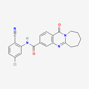 N-(5-chloro-2-cyanophenyl)-12-oxo-6,7,8,9,10,12-hexahydroazepino[2,1-b]quinazoline-3-carboxamide