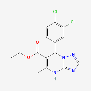 Ethyl 7-(3,4-dichlorophenyl)-5-methyl-4,7-dihydro[1,2,4]triazolo[1,5-a]pyrimidine-6-carboxylate