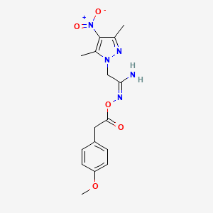 (1E)-2-(3,5-dimethyl-4-nitro-1H-pyrazol-1-yl)-N'-{[(4-methoxyphenyl)acetyl]oxy}ethanimidamide