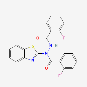 N-(1,3-benzothiazol-2-yl)-2-fluoro-N'-[(2-fluorophenyl)carbonyl]benzohydrazide