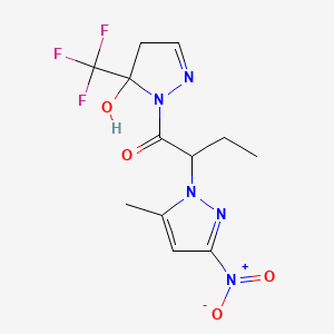 1-[5-hydroxy-5-(trifluoromethyl)-4,5-dihydro-1H-pyrazol-1-yl]-2-(5-methyl-3-nitro-1H-pyrazol-1-yl)butan-1-one