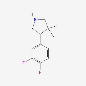 molecular formula C12H15F2N B1492159 4-(3,4-Difluorophenyl)-3,3-dimethylpyrrolidine CAS No. 2092798-12-2