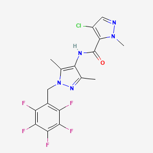 4-chloro-N-[3,5-dimethyl-1-(pentafluorobenzyl)-1H-pyrazol-4-yl]-1-methyl-1H-pyrazole-5-carboxamide