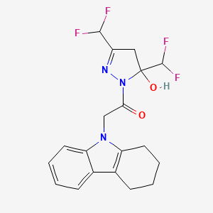 1-[3,5-bis(difluoromethyl)-5-hydroxy-4,5-dihydro-1H-pyrazol-1-yl]-2-(1,2,3,4-tetrahydro-9H-carbazol-9-yl)ethanone