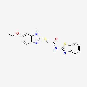 molecular formula C18H16N4O2S2 B14921605 N-(1,3-benzothiazol-2-yl)-2-[(5-ethoxy-1H-benzimidazol-2-yl)sulfanyl]acetamide 