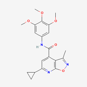 6-cyclopropyl-3-methyl-N-(3,4,5-trimethoxyphenyl)[1,2]oxazolo[5,4-b]pyridine-4-carboxamide