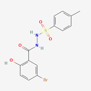 5-bromo-2-hydroxy-N'-[(4-methylphenyl)sulfonyl]benzohydrazide