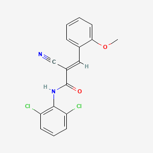 (2E)-2-cyano-N-(2,6-dichlorophenyl)-3-(2-methoxyphenyl)prop-2-enamide