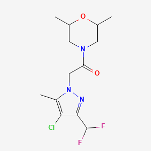 2-[4-chloro-3-(difluoromethyl)-5-methyl-1H-pyrazol-1-yl]-1-(2,6-dimethylmorpholin-4-yl)ethanone