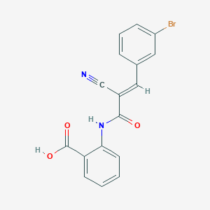 molecular formula C17H11BrN2O3 B14921663 2-{[(2E)-3-(3-bromophenyl)-2-cyanoprop-2-enoyl]amino}benzoic acid 