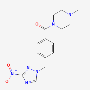 (4-methylpiperazin-1-yl){4-[(3-nitro-1H-1,2,4-triazol-1-yl)methyl]phenyl}methanone