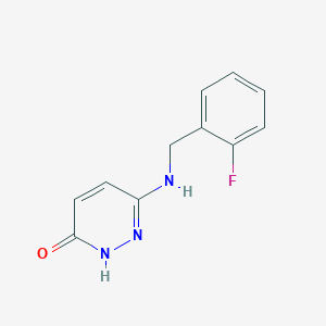 molecular formula C11H10FN3O B1492169 6-((2-氟苄基)氨基)吡啶嗪-3-醇 CAS No. 1875461-75-8
