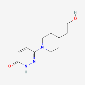 molecular formula C11H17N3O2 B1492171 6-(4-(2-Hydroxyethyl)piperidin-1-yl)pyridazin-3-ol CAS No. 2092647-91-9