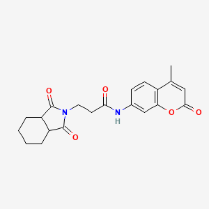 3-(1,3-dioxooctahydro-2H-isoindol-2-yl)-N-(4-methyl-2-oxo-2H-chromen-7-yl)propanamide