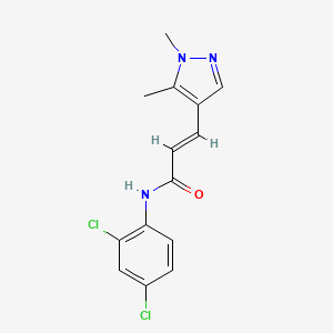 (2E)-N-(2,4-dichlorophenyl)-3-(1,5-dimethyl-1H-pyrazol-4-yl)prop-2-enamide