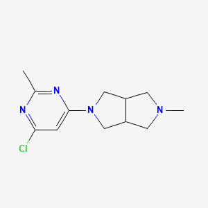 molecular formula C12H17ClN4 B1492173 2-(6-氯-2-甲基嘧啶-4-基)-5-甲基八氢吡咯并[3,4-c]吡咯 CAS No. 2098011-05-1