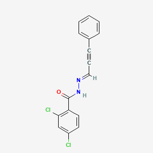 2,4-dichloro-N'-[(1E)-3-phenylprop-2-yn-1-ylidene]benzohydrazide