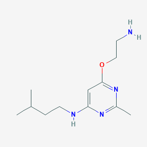 molecular formula C12H22N4O B1492175 6-(2-氨基乙氧基)-N-异戊基-2-甲基嘧啶-4-胺 CAS No. 2098085-54-0