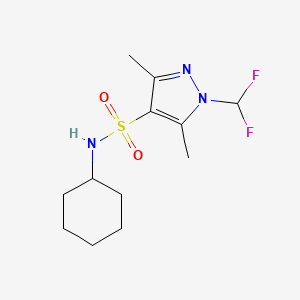 N-cyclohexyl-1-(difluoromethyl)-3,5-dimethyl-1H-pyrazole-4-sulfonamide