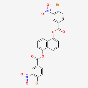 molecular formula C24H12Br2N2O8 B14921776 Naphthalene-1,5-diyl bis(4-bromo-3-nitrobenzoate) 