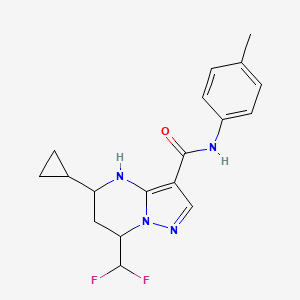 5-cyclopropyl-7-(difluoromethyl)-N-(4-methylphenyl)-4,5,6,7-tetrahydropyrazolo[1,5-a]pyrimidine-3-carboxamide