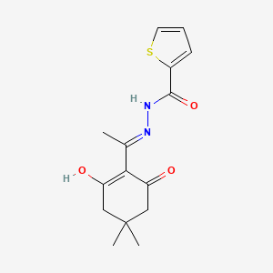 N'-[1-(4,4-dimethyl-2,6-dioxocyclohexylidene)ethyl]thiophene-2-carbohydrazide