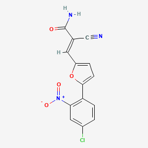 (2E)-3-[5-(4-chloro-2-nitrophenyl)furan-2-yl]-2-cyanoprop-2-enamide