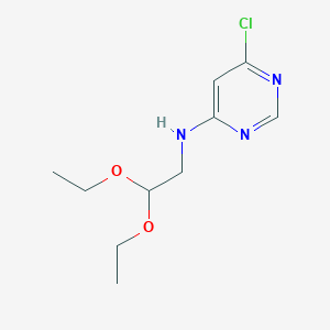 molecular formula C10H16ClN3O2 B1492181 6-氯-N-(2,2-二乙氧基乙基)嘧啶-4-胺 CAS No. 55662-69-6