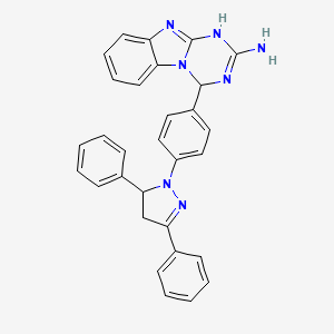 4-[4-(3,5-diphenyl-4,5-dihydro-1H-pyrazol-1-yl)phenyl]-1,4-dihydro[1,3,5]triazino[1,2-a]benzimidazol-2-amine