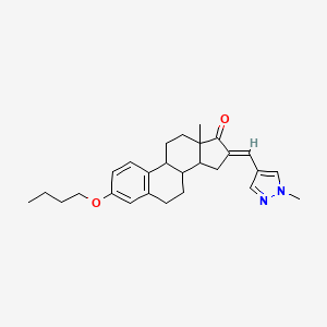 (16E)-3-butoxy-16-[(1-methyl-1H-pyrazol-4-yl)methylidene]estra-1(10),2,4-trien-17-one