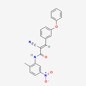 (2E)-2-cyano-N-(2-methyl-5-nitrophenyl)-3-(3-phenoxyphenyl)prop-2-enamide