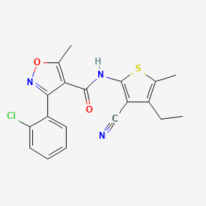 3-(2-chlorophenyl)-N-(3-cyano-4-ethyl-5-methylthiophen-2-yl)-5-methyl-1,2-oxazole-4-carboxamide